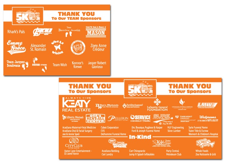 Maddies Footprints - Footprints Forever 2015 Banners