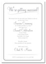 Simple Gray White Wedding Invitation